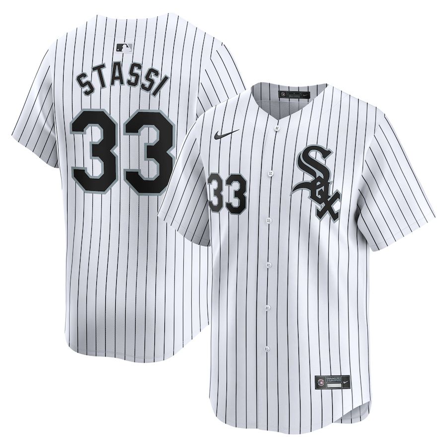 Men Chicago White Sox #33 Max Stassi Nike White Home Limited Player MLB Jersey